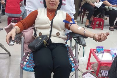 Phong trào hiến máu tình nguyện của trường mầm non Đức Hòa